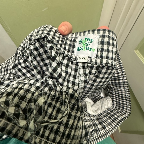 Wide leg “Picnic Pants” black gingham - Picture 4 of 5